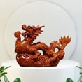 thumbnail image 1 of Estatua de dragón chino tallada en madera, adorno Fengshui, escultura de mesa tradicional para Festival de Primavera, decoración de estante de pared Estilo A Macarena Escultura del dragón chino, 1 of 8