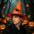 thumbnail image 5 of 2026 Halloween Indoor Decorations Piece Classic Pointed Wizard Hat With Black Bug Ornament Non Woven Fabric For Adult Kid Role Outfit Halloween Party Dress Up And Holiday Wear Accessories, 5 of 7