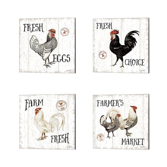 Metaverse Katie Pertiet 'Free Range Fresh' Canvas Art (Set of 4)