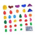 thumbnail image 4 of Presas de escalada en roca Kit de escalada en pared de roca Agarre Accesorios para áreas de juegos de escalada juego de 32 piezas, 4 of 9