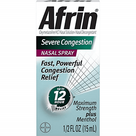 Afrin Severe Congestion Nasal Spray 15 mL (Pack of 3) 0.51 Fl Oz (Pack of 3)