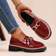 thumbnail image 6 of Women Chunky Heel Loafers Anti-Slip Lug Sole Platform Casual Work Business Dress Shoes, 6 of 6