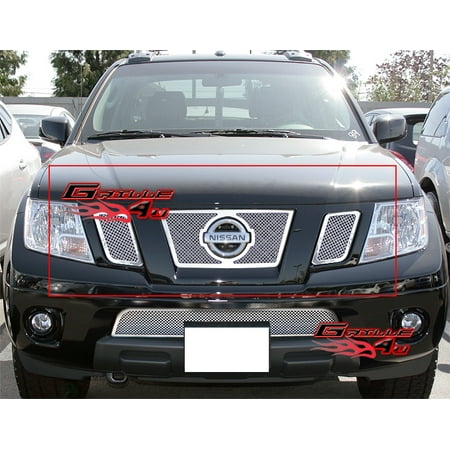 Nissan Frontier Grille Insert - Compatible with 09-19 Nissan Frontier Stainless Mesh Grille Insert N76641T