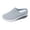 Light Gray, variant on Women Backless Walking Sneakers Summer Slip-on Mule Shoes Closed Toe Slides Wide Width Clogs Mesh Slippers Air Cushion Orthopedic Breathable Sneakers with Arch-Support Beach Sandals