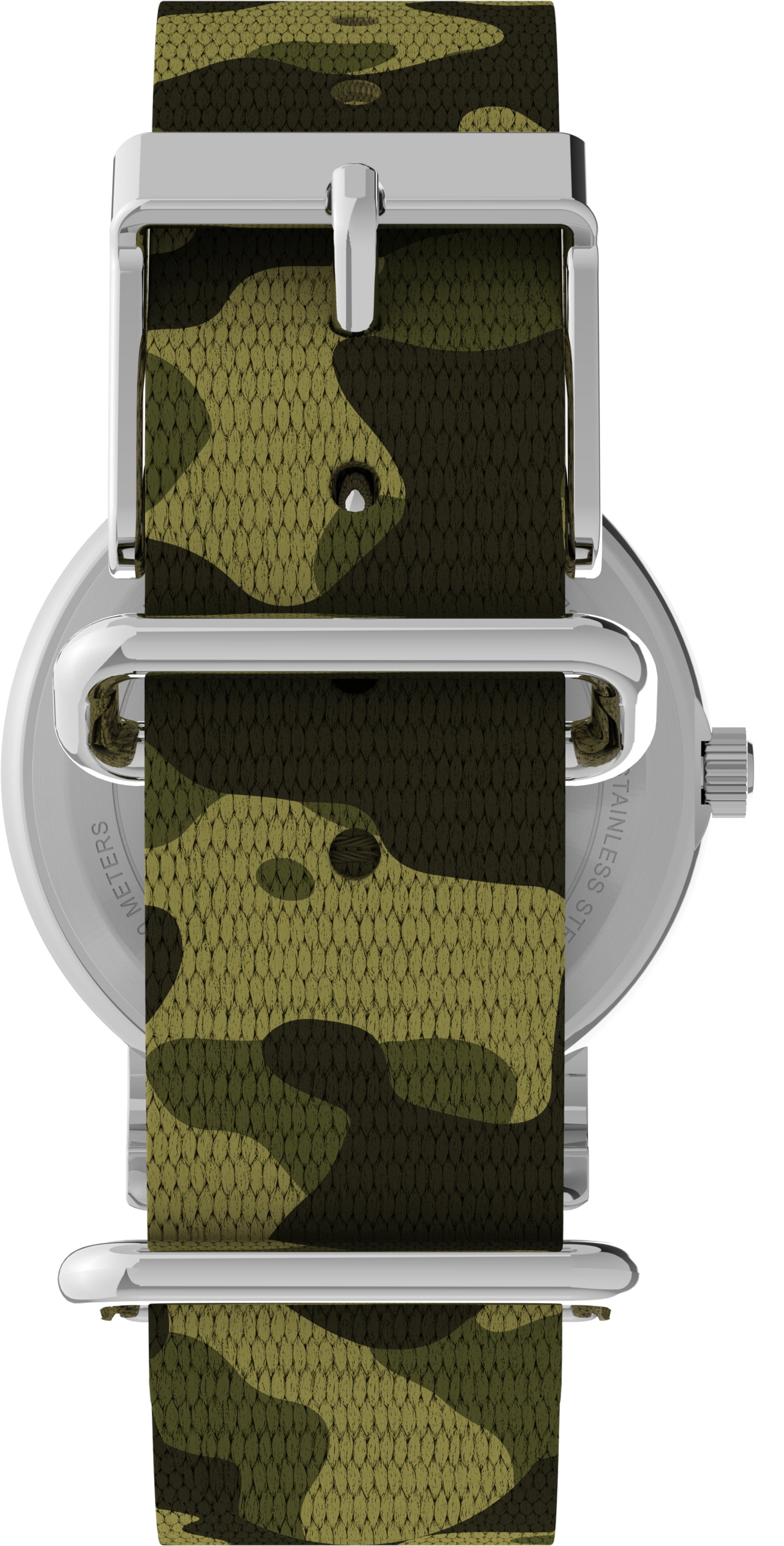 Timex Women's Weekender 31mm Watch - Silver-Tone Case Camo Fabric Strap White Dial