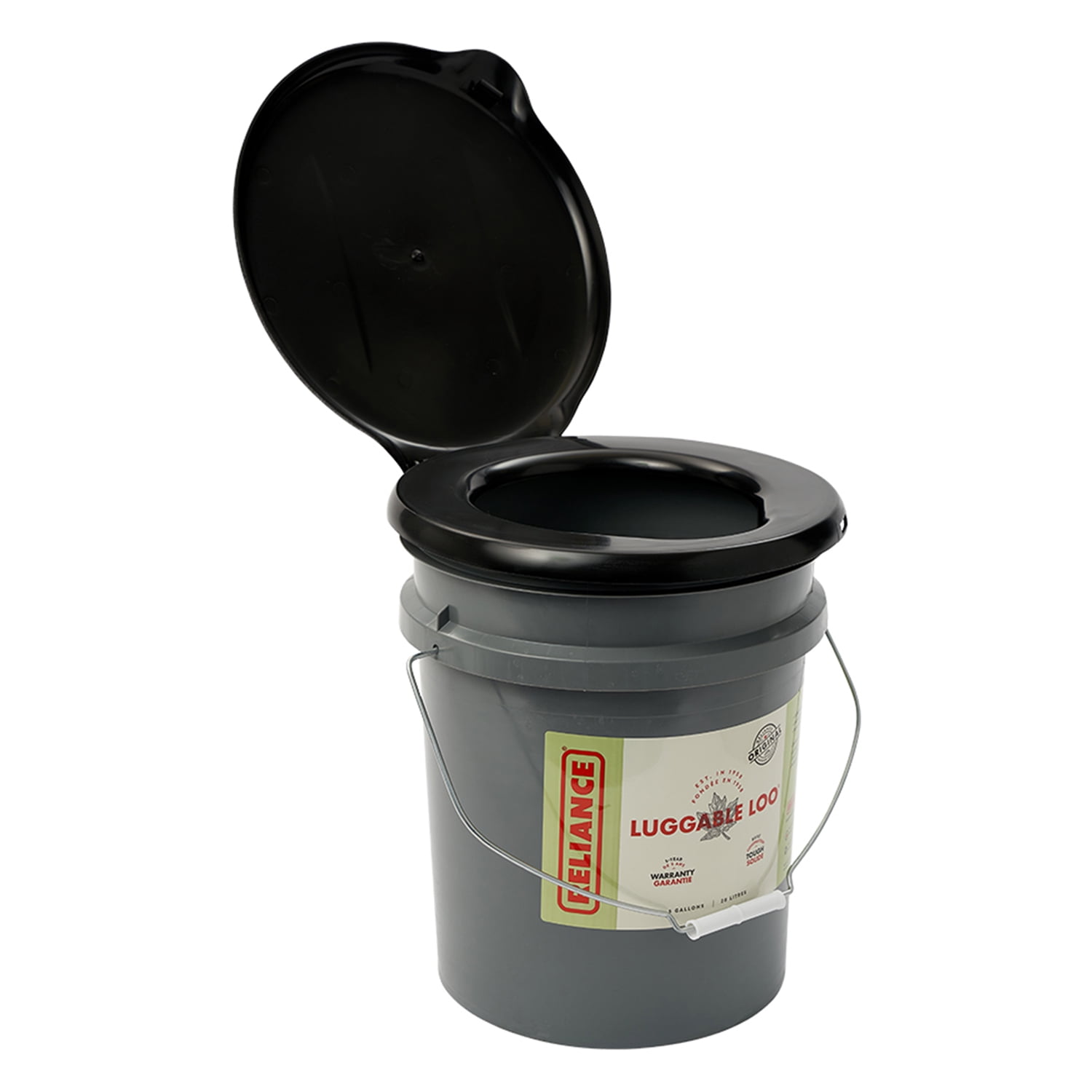 Reliance Products Luggable Loo Portable Lightweight 5 Gallon Toilet Gray Walmart