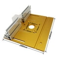 thumbnail image 5 of Aluminum Router Table Insert Plate W/ Miter Gauge for Woodworking Benches Table Saw Multifunctional Trimmer Engraving Machine ,Easy to Use, 5 of 5
