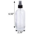 thumbnail image 4 of JUVITUS 8 oz Clear Glass Boston Round Bottle with Black Mist Spray (2 pack), 4 of 4