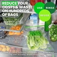 thumbnail image 5 of Smelly Proof Reusable Freezer Bags – 5-Pack, XXL 12"x16", 2-Gallon, PEVA & BPA Free, USA Made, 5 of 5