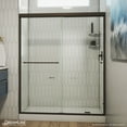 thumbnail image 3 of DreamLine Alliance Pro 56-60 in. W x 70 3/8 in. H Semi-Frameless Bypass Sliding Shower Door in Oil Rubbed Bronze and Clear Glass, 3 of 5
