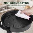 thumbnail image 6 of Extra Large Electric Skillet with lid, Ceramic Nonstick Coating Electric Frying Pan, 1500W Quick & Even Heating, 5 Adjustable Temperature Control, Tempered Glass Lid & Cool-Touch Handles, 6 of 9