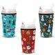 thumbnail image 1 of Mangas reutilizables para café helado para vasos de bebida fría, cubierta aislante de neopreno compatible con Starbucks, Dunkin, McDonalds - Grosor de 3 mm (Tamaño grande 30-32 oz, estilo navideño) 3X, 1 of 7