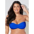 thumbnail image 3 of Swimsuits for All Women's Valentine Ruched Bandeau Bikini Top, 3 of 6