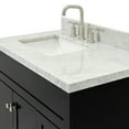 thumbnail image 4 of Ariel Hamlet 37 In. Left Offset Rectangle Sink Vanity With 1.5 In. Carrara White Countertop In Black, 4 of 11
