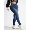 thumbnail image 4 of Women's High‑Rise Skinny Denim Jeggings, Stretch Fit Pants With Pockets, Casual Versatile Bottoms For Everyday Wear, 4 of 6