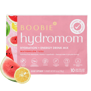 Boobie Hydromom Breastfeeding Supplement for Pregnancy and Lactation Drink, Watermelon Yuzu, 10 servings