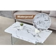 thumbnail image 6 of Coffee Table with Lift Top & White Marble Pattern - Tempered Glass Legs for Homes & Offices!, 6 of 24