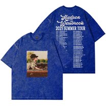 Hudson Westbrook "2025 Summer Tour" Merch cotton short sleeved role-playing washed T-shirt unisex fashion pure cotton short sleeved shirt