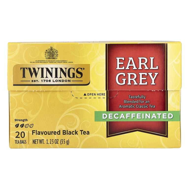 Twinings Decaffeinated Earl Grey Black Tea Bags, 20ct - Walmart.com