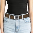 thumbnail image 5 of Buckle-Down Belt, Seatbelt Buckle Belt, Bone Paw Monogram Brown Orange, 34 to 52 Inches, 5 of 9