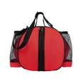 thumbnail image 2 of Basketball Shoulder Bag Sports Ball Bag Oxford Fabric , Also for Storing Clothes or Sports Shoes Wear Resistant Professional Accessory Red, 2 of 8