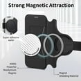 thumbnail image 6 of for iPhone 16 Plus Case with Card Holder [Camera Lens Protector Film] Plating Clear Case Business 2-in-1 Magnetic Detachable Flip PU Leather Wallet Phone Cover for iPhone 16 Plus, Black, 6 of 10