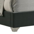 thumbnail image 4 of Benjara Giya Wingback Queen Bed, Tufted Headboard, Nailed Gray Velvet Upholstery, 4 of 5