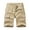Khaki, variant on Vedolay Mens Shorts Casual Mens Shorts Casual Drawstring Zipper Pockets Elastic Waist Big and Tall Beach Shorts,Black L