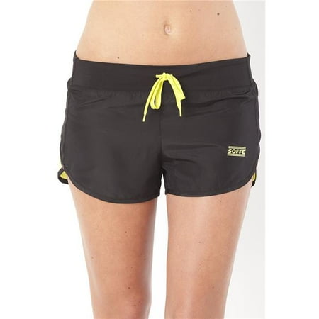 Callaway Hex Shorts - Junior Microfiber Poly Shorts, Black & Limeade - Small