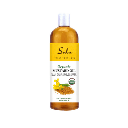 Cold Pressed Extra Virgin Unrefined Indian Mustard Seed Oil-16 fl.oz