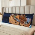 thumbnail image 6 of KLL Ultra Soft Microfiber Body Pillow Cover/Pillowcases 20"x54" with Hidden Zipper Closure-Ocean Scene with Noah's Ark, 6 of 8