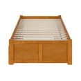 thumbnail image 5 of AFI Concord Twin Wood Platform Bed with Footboard and Twin Trundle, Light Toffee, 5 of 6
