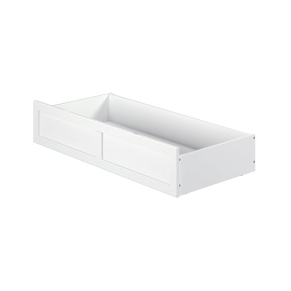 AFI Under Bed Foot Drawer Storage Drawer for Platform Beds, Full, White
