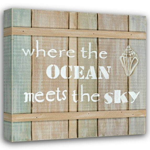Paige Davis 26x26 Gallery Wrapped Canvas Wall Art Titled - Driftwood Signs I