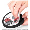 thumbnail image 3 of Silicone Non-Slip Drink Coasters with Removable Printed Absorbent Felt Pad - Set of 4 - House by a Bridge, 3 of 3