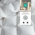 thumbnail image 4 of Hotel Grand White Goose Feather Down Fiber Comforter King Size, 100% Cotton Extra Warmth, 4 of 7