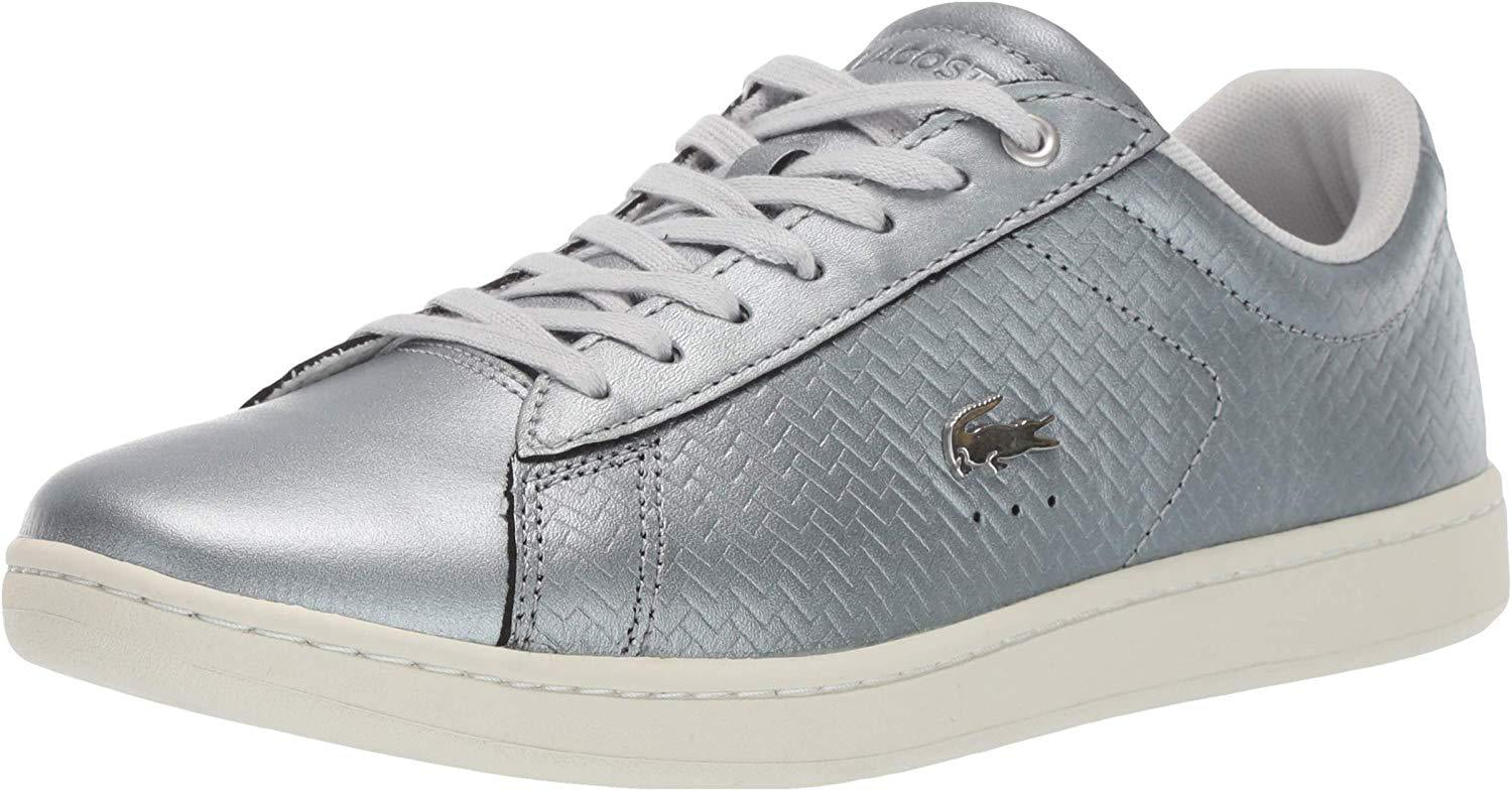 lacoste silver sneakers