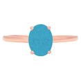 thumbnail image 7 of Solitaire Engagement Ring for Women - 1ct Simulated Turquoise in 14K Rose Gold Promise Ring, 7 of 7