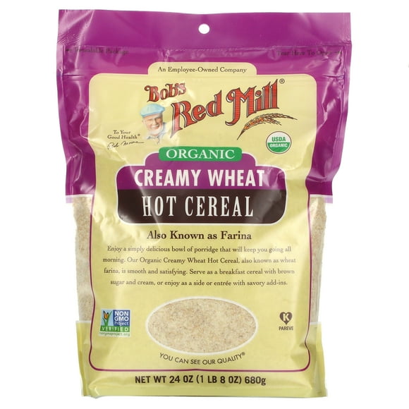 Bob's Red Mill , Céréales Chaudes Crémeuses Biologiques au Blé, 24 oz (680 g)