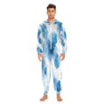 thumbnail image 3 of 1 Piece Adult Onesie Pajamas Cozy & Loose-Fit Sleepsuit Loungewear with Pockets Blue Ink Pattern X-Small, 3 of 7