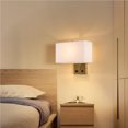 thumbnail image 4 of Inteprter Lámpara de pared de cabecera para el hogar, lámpara de pared para sala de estar, apliques de pared, pantalla de tela de alta para el Iluminación navideña 1 USB Inteprter HA024237-01, 4 of 6
