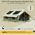 thumbnail image 2 of MELLCOM 13x10FT Inflatable Tents for Camping, 6-12 Person Spacious Air Glamping Tents with Skyscreen, PVC 2 Door, Stove Jack, Mosquito Screen, 300D Oxford Waterproof Blow Up Tent for Camping & Hiking, 2 of 7