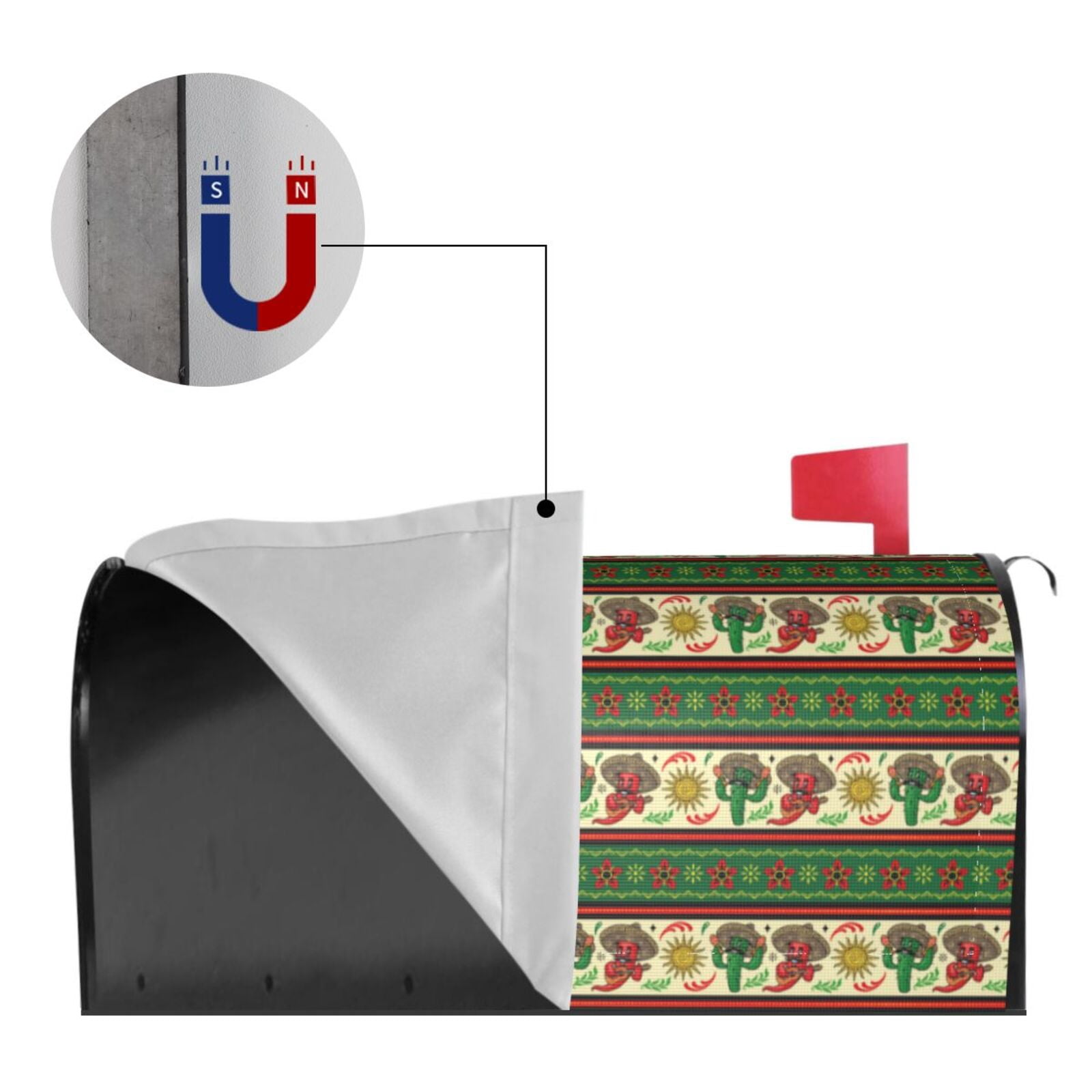 Kdxio Magnetic Mailbox Cover 21x18 in Mailbox Cover Outdoor Decoration Holiday Mailbox Covers for Home Garden Yard-21x18 in
