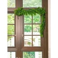 thumbnail image 4 of Guvpev 6FT Christmas Cedar Garland with Blue Berry, Artificial Cypress Pine Garland, Realistic Thick & Lush Faux Greenery Garlands for Mantel, Stairs, Front Door, Indoor Outdoor Christmas Decorations, 4 of 18