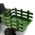 thumbnail image 3 of Topcobe 12V Battery-Powered Toy Tractor with Trailer and 35W Dual Motors, 3-Gear-Shift Ground Loader Ride On with LED Lights and USB Audio Functions, Dark Green, 3 of 13