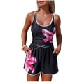 thumbnail image 2 of Aimik Women's Beach Vacation Tankini Suit Two Piece Swimsuit Summer Athletic Swim Top and Shorts Bathing Suit, 2 of 6