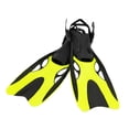 thumbnail image 1 of Almencla Palmes de Plongée Ouvert Talon Durable Réglable Palmes de Plongée en Apnée pour les Hommes Femmes Adultes Jaune M, 1 of 8
