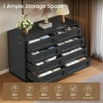 thumbnail image 6 of 8 Drawers Dresser for Bedroom,47.2" Wide Dresser for Closet with Deep Drawer, Wood TV Stand, Modern Chest of Drawers for Hallway,Living Room,Home Office,Black, 6 of 10