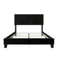 thumbnail image 6 of Home Design Vallejo King Velvet Upholstered Panel Bed Frame For Adult, Box Spring Required, Black, 6 of 11