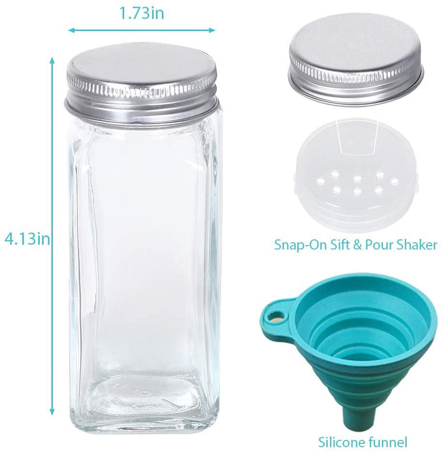 LIANTRAL Clear Glass Airtight Food Storage Jar (24 Count)